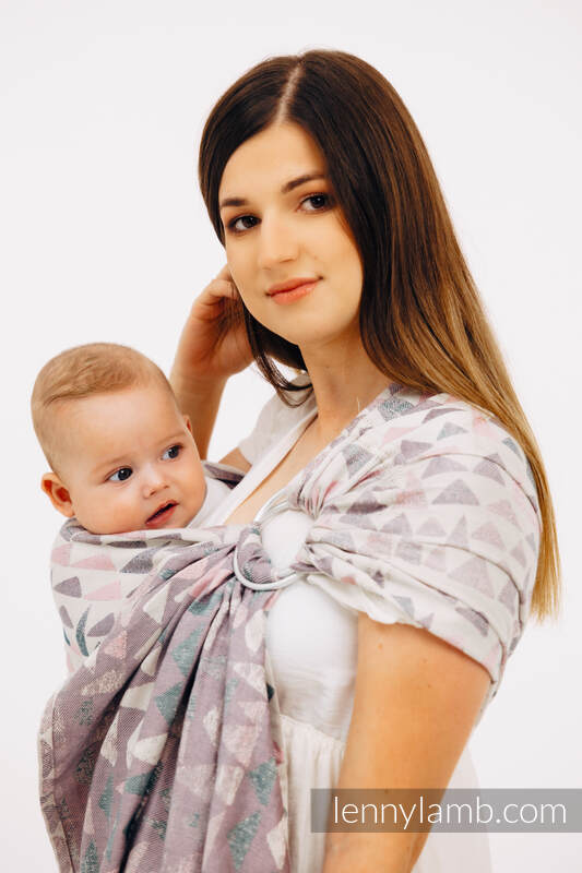Fascia ad anelli, tessitura Jacquard (61% cotone, 39% viscosa di bamboo) - spalla aperta - EAGLE ROCKS - PEAK - taglia standard 1.8m  #babywearing