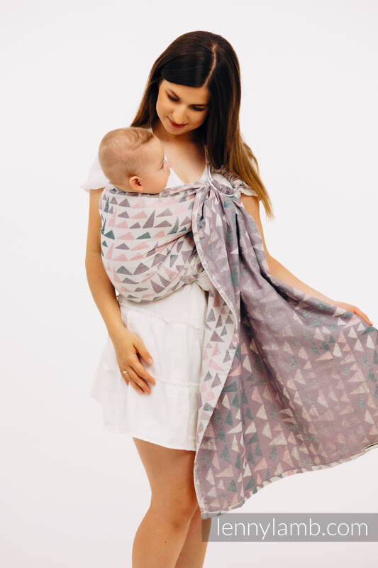 Fascia ad anelli, tessitura Jacquard (61% cotone, 39% viscosa di bamboo) - spalla aperta - EAGLE ROCKS - PEAK - taglia standard 1.8m  #babywearing
