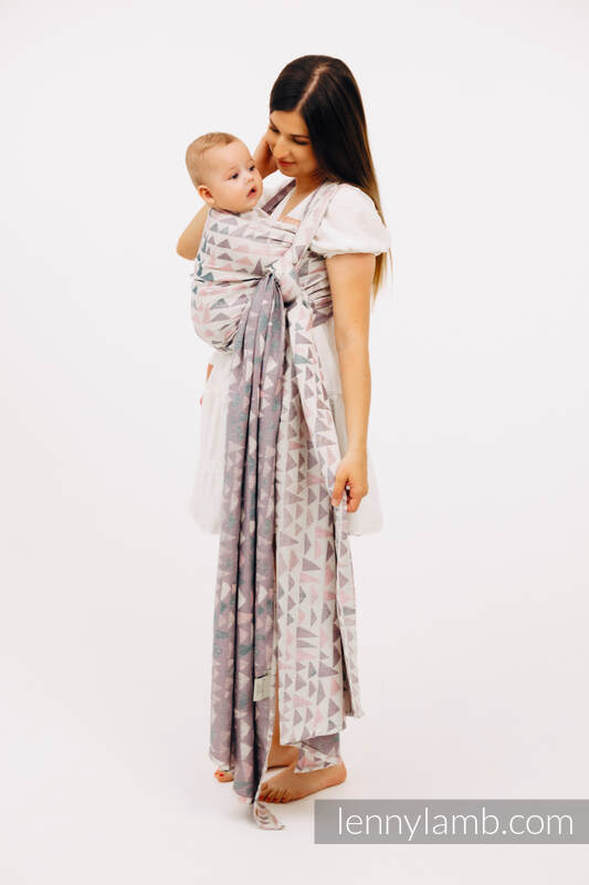 Fascia portabebè, tessitura Jacquard (61% cotone, 39% viscosa di bamboo) - EAGLE ROCKS - PEAK - taglia L #babywearing