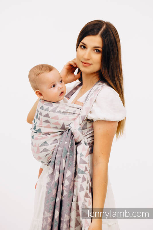 Fascia portabebè, tessitura Jacquard (61% cotone, 39% viscosa di bamboo) - EAGLE ROCKS - PEAK - taglia L #babywearing