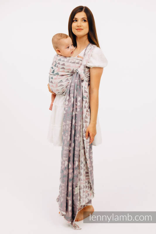 Fascia portabebè, tessitura Jacquard (61% cotone, 39% viscosa di bamboo) - EAGLE ROCKS - PEAK - taglia L #babywearing