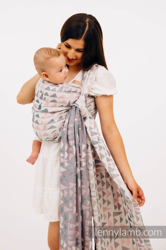 Fascia portabebè, tessitura Jacquard (61% cotone, 39% viscosa di bamboo) - EAGLE ROCKS - PEAK - taglia L #babywearing