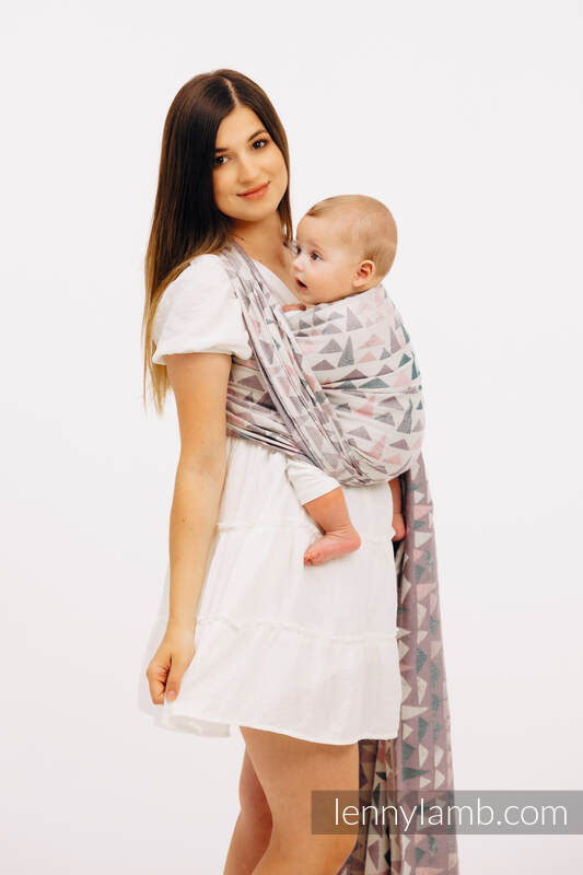 Fascia portabebè, tessitura Jacquard (61% cotone, 39% viscosa di bamboo) - EAGLE ROCKS - PEAK - taglia L #babywearing