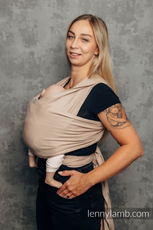 Stretchy/Elastic Baby Sling - FOR PROFESSIONAL USE EDITION - NUDE BEIGE - standard size 5.0 m #babywearing