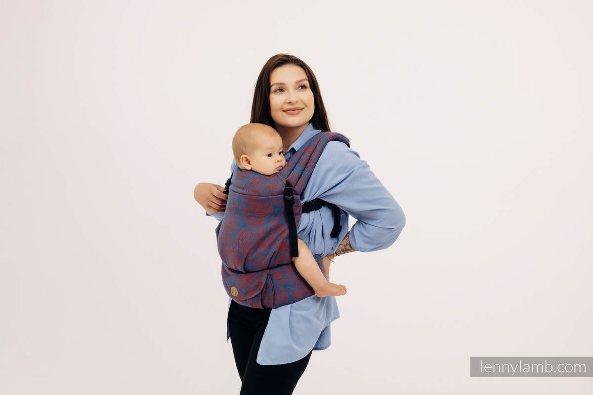 Nosidełko LennyLight z tkaniny żakardowej 100% bawełna , rozmiar standard - ROSZPUNKA - SWIRL  #babywearing