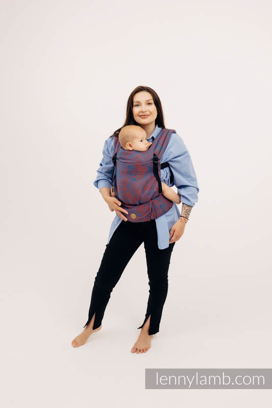 Nosidełko LennyLight z tkaniny żakardowej 100% bawełna , rozmiar standard - ROSZPUNKA - SWIRL  #babywearing