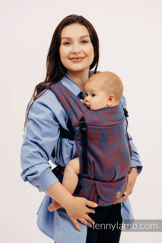 Nosidełko LennyLight z tkaniny żakardowej 100% bawełna , rozmiar standard - ROSZPUNKA - SWIRL  #babywearing