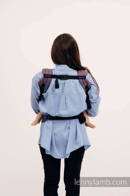 Nosidełko LennyLight z tkaniny żakardowej 100% bawełna , rozmiar standard - ROSZPUNKA - SWIRL  #babywearing