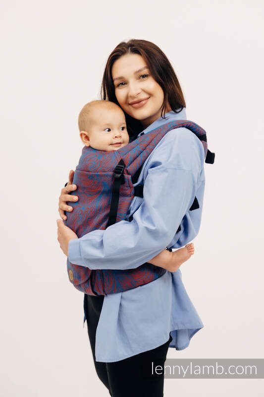 Nosidełko LennyLight z tkaniny żakardowej 100% bawełna , rozmiar standard - ROSZPUNKA - SWIRL  #babywearing