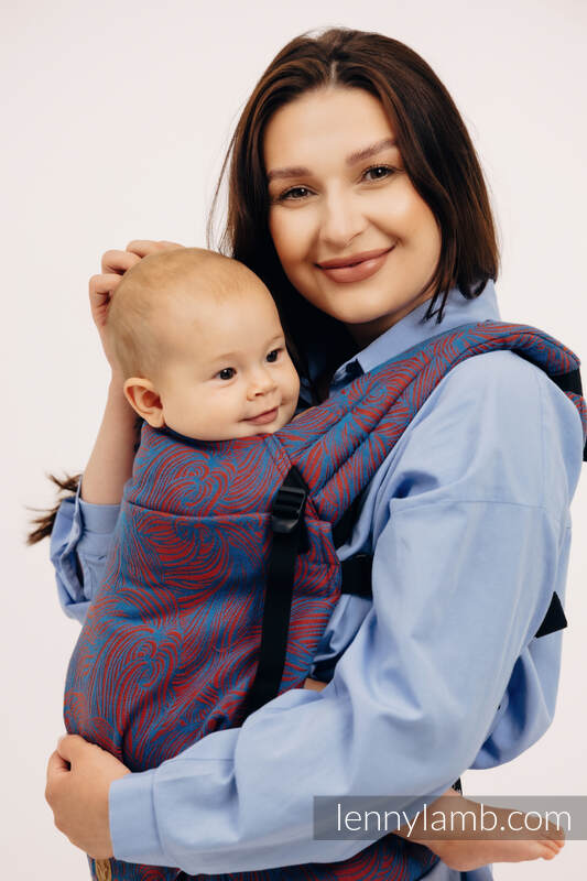 Nosidełko LennyLight z tkaniny żakardowej 100% bawełna , rozmiar standard - ROSZPUNKA - SWIRL  #babywearing