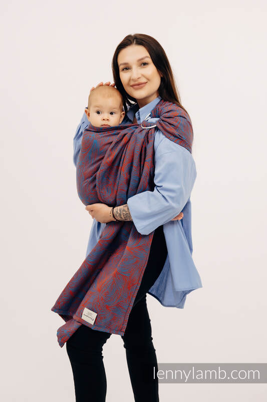 Ring Sling, Jacquard Weave (100% cotton), with gathered shoulder - RAPUNZEL - SWIRL - standard 1.8m #babywearing
