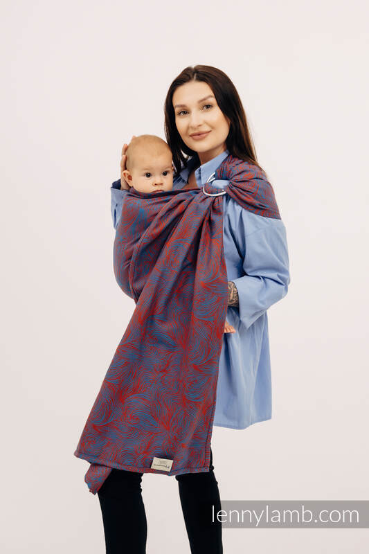 Ring Sling, Jacquard Weave (100% cotton), with gathered shoulder - RAPUNZEL - SWIRL - standard 1.8m #babywearing