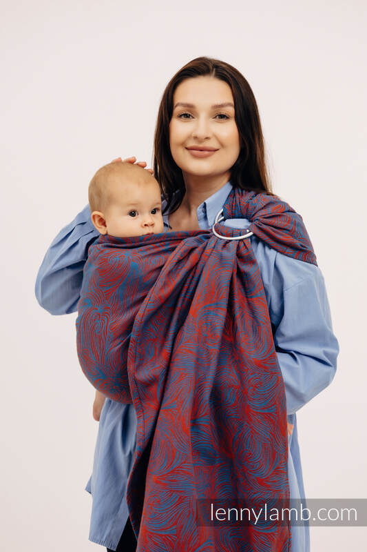 Ring Sling, Jacquard Weave (100% cotton), with gathered shoulder - RAPUNZEL - SWIRL - standard 1.8m #babywearing