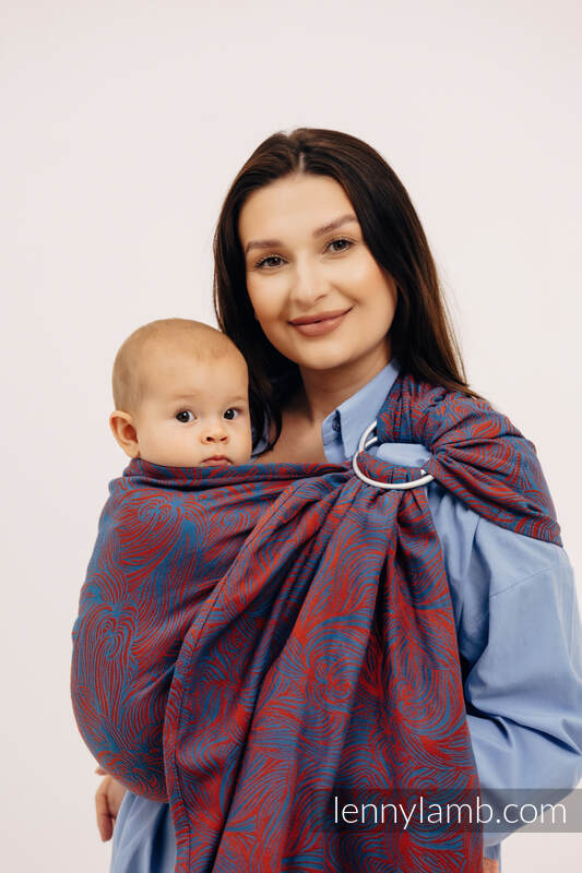 Ring Sling, Jacquard Weave (100% cotton), with gathered shoulder - RAPUNZEL - SWIRL - standard 1.8m #babywearing