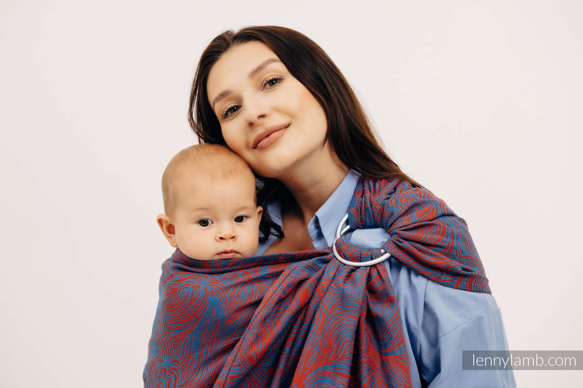 Ring Sling, Jacquard Weave (100% cotton), with gathered shoulder - RAPUNZEL - SWIRL - standard 1.8m #babywearing