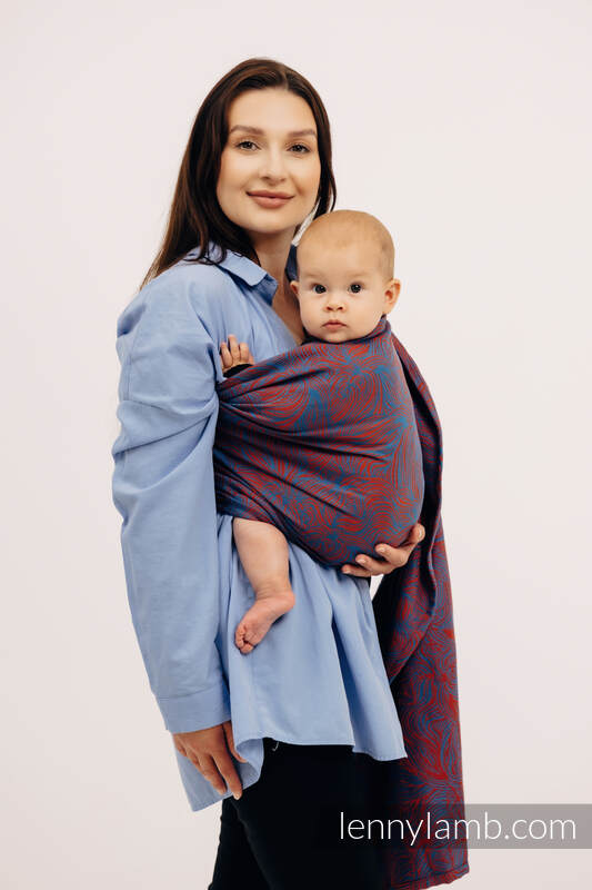 Ring Sling, Jacquard Weave (100% cotton), with gathered shoulder - RAPUNZEL - SWIRL - standard 1.8m #babywearing