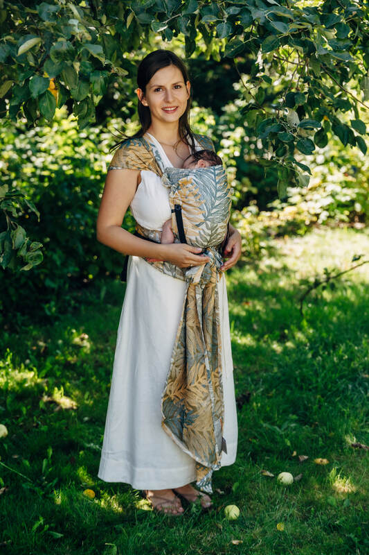Nosidełko  LennyHybrid Half Buckle, splot żakardowy, 100% bawełna , rozmiar standard - RAINFOREST - SELVA #babywearing