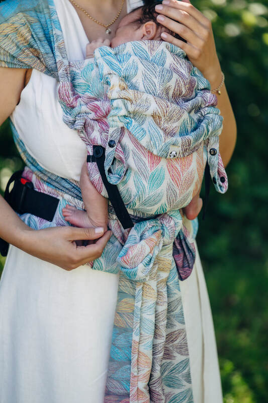 Porte-bébé LennyHybrid Half Buclke, taille standard, jacquard, 100% coton - TANGLED - PLAIT (grade B) #babywearing
