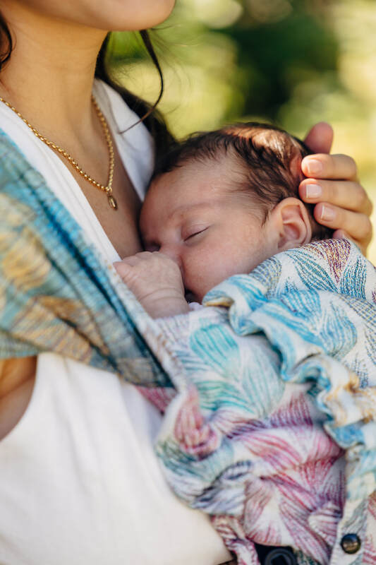 Porte-bébé LennyHybrid Half Buclke, taille standard, jacquard, 100% coton - TANGLED - PLAIT (grade B) #babywearing