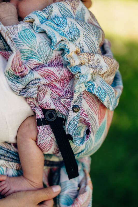 Porte-bébé LennyHybrid Half Buclke, taille standard, jacquard, 100% coton - TANGLED - PLAIT (grade B) #babywearing