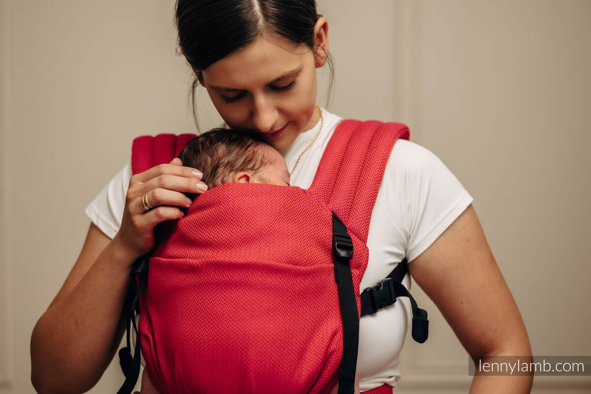 My First Baby Carrier - LennyLight, Standard Size, herringbone weave 100% cotton - LITTLE HERRINGBONE SEDONA #babywearing