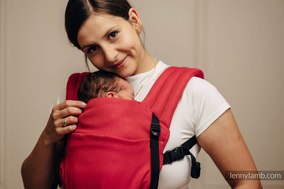 My First Baby Carrier - LennyLight, Standard Size, herringbone weave 100% cotton - LITTLE HERRINGBONE SEDONA #babywearing