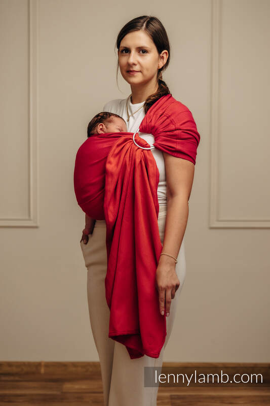 Ring Sling, Herringbone Weave (100% cotton) - with gathered shoulder - LITTLE HERRINGBONE SEDONA - standard 1.8m #babywearing
