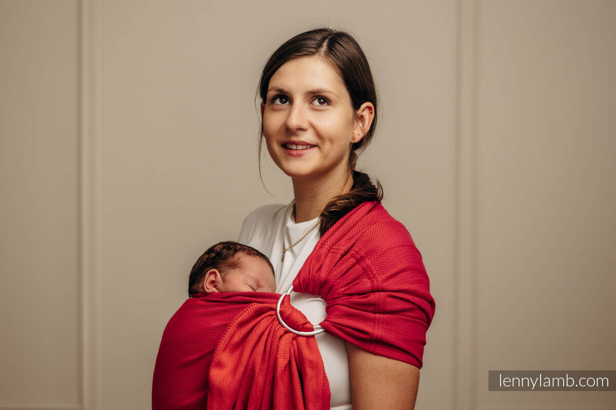 Ring Sling, Herringbone Weave (100% cotton) - with gathered shoulder - LITTLE HERRINGBONE SEDONA - standard 1.8m #babywearing