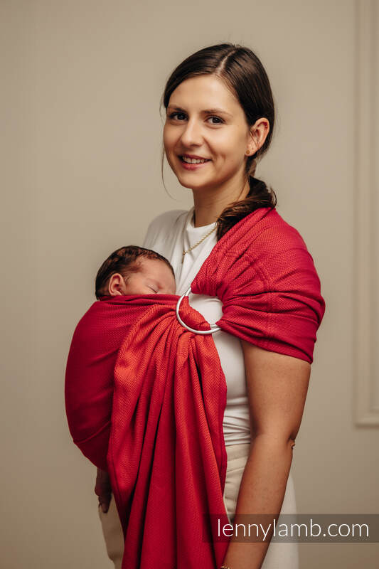 Ring Sling, Herringbone Weave (100% cotton) - with gathered shoulder - LITTLE HERRINGBONE SEDONA - standard 1.8m #babywearing
