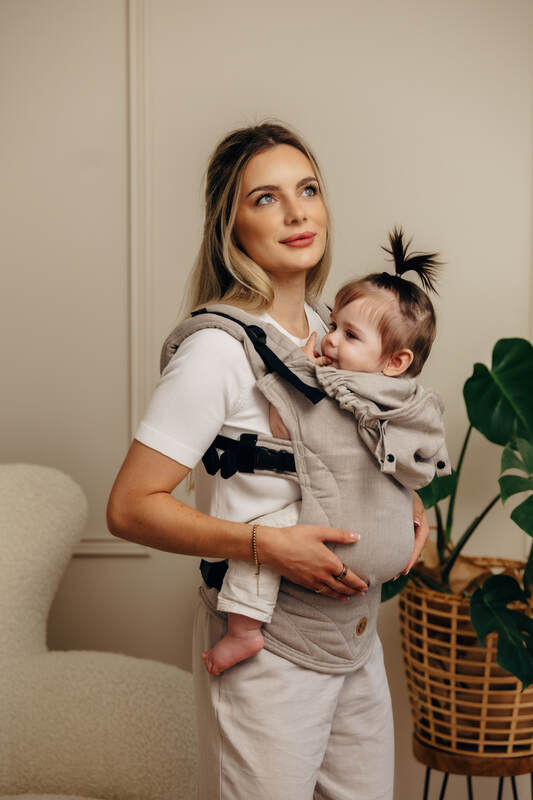 LennyGo Ergonomic Carrier, Baby Size, broken-twill weave 100% cotton - PEANUT BUTTER #babywearing