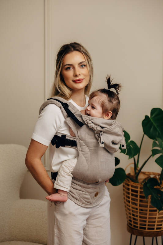 LennyGo Ergonomic Carrier, Baby Size, broken-twill weave 100% cotton - PEANUT BUTTER #babywearing