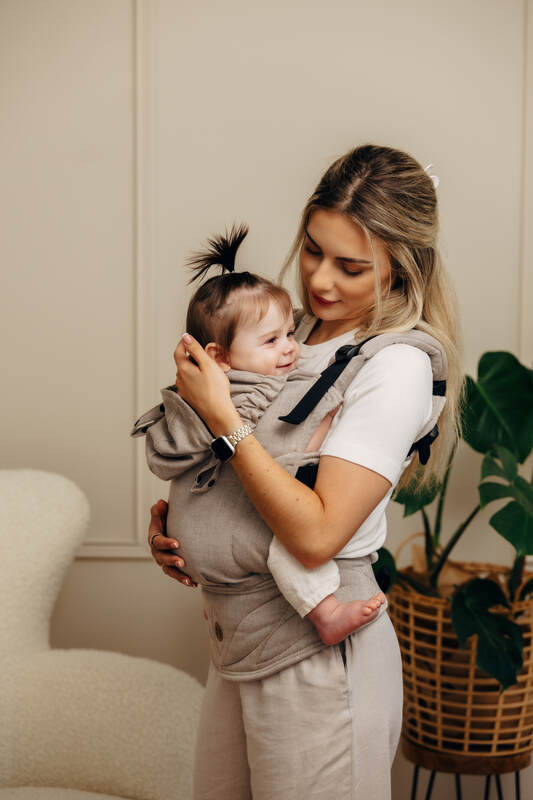 LennyGo Ergonomic Carrier, Baby Size, broken-twill weave 100% cotton - PEANUT BUTTER #babywearing