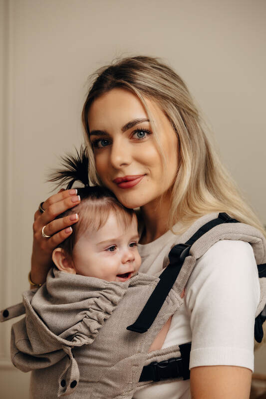 LennyGo Ergonomic Carrier, Baby Size, broken-twill weave 100% cotton - PEANUT BUTTER #babywearing