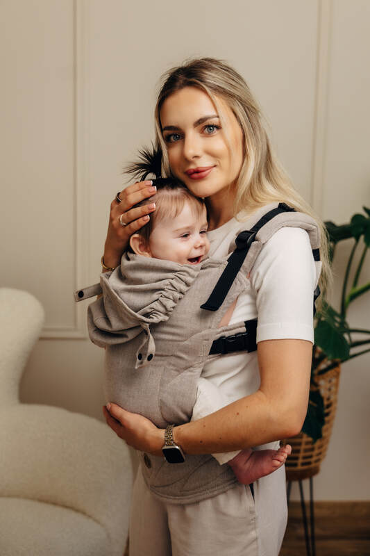 LennyGo Ergonomic Carrier, Baby Size, broken-twill weave 100% cotton - PEANUT BUTTER #babywearing