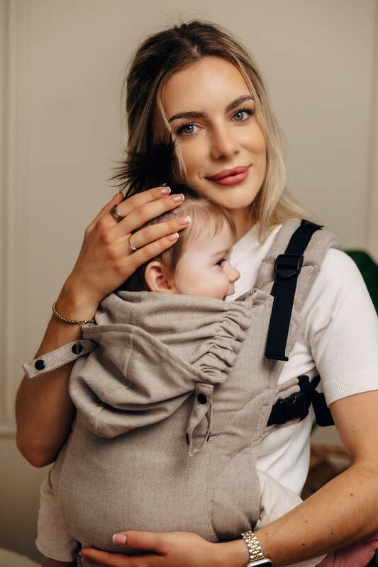 LennyGo Ergonomic Carrier, Baby Size, broken-twill weave 100% cotton - PEANUT BUTTER #babywearing