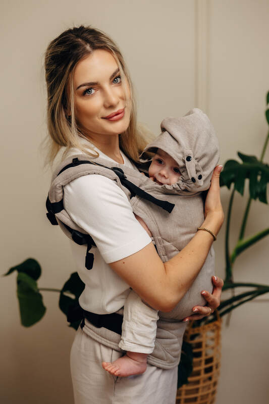 LennyGo Ergonomic Carrier, Baby Size, broken-twill weave 100% cotton - PEANUT BUTTER #babywearing