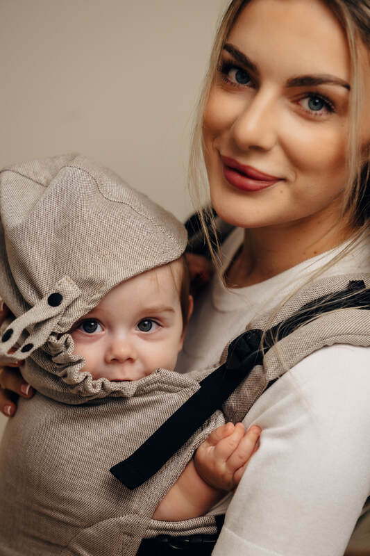 LennyGo Ergonomic Carrier, Baby Size, broken-twill weave 100% cotton - PEANUT BUTTER #babywearing