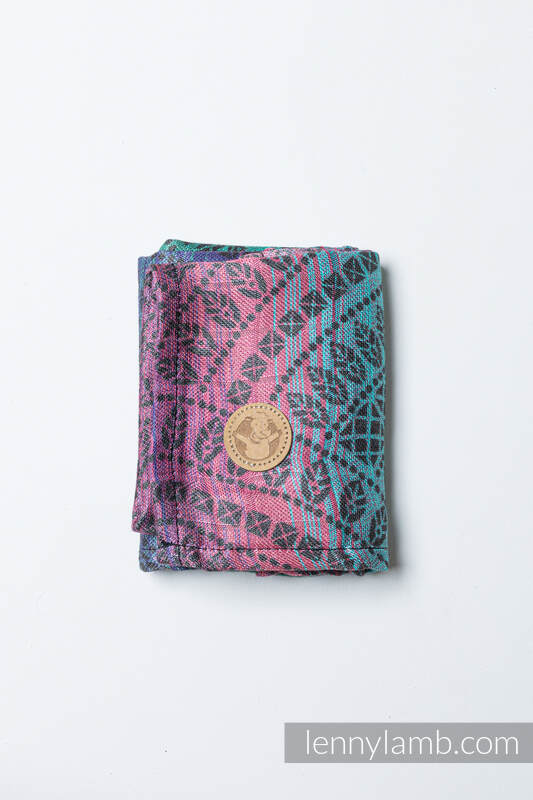 Fraldas de musselina de bambu, Tamanho 65x65 cm, PEACOCK'S TAIL - BLACK OPAL SMOKY (2ª qualidade) #babywearing
