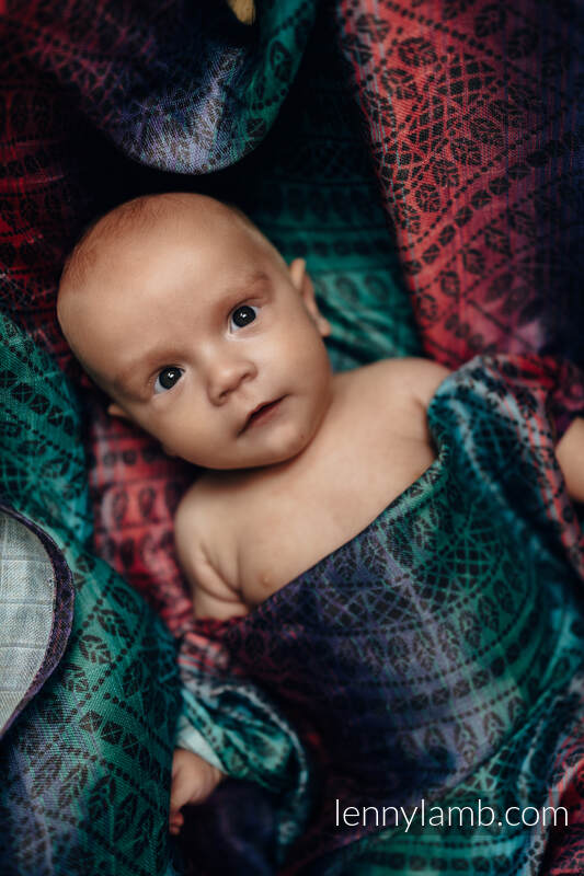 Mulldecke - PEACOCK'S TAIL - BLACK OPAL SMOKY (grad B) #babywearing