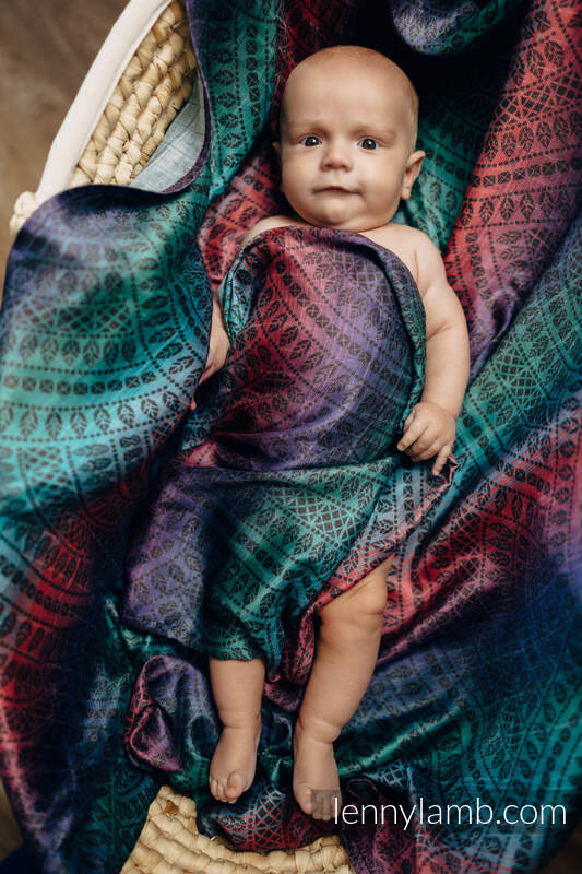 Mulldecke - PEACOCK'S TAIL - BLACK OPAL SMOKY (grad B) #babywearing