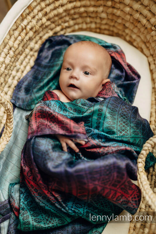 Mulldecke - PEACOCK'S TAIL - BLACK OPAL SMOKY (grad B) #babywearing
