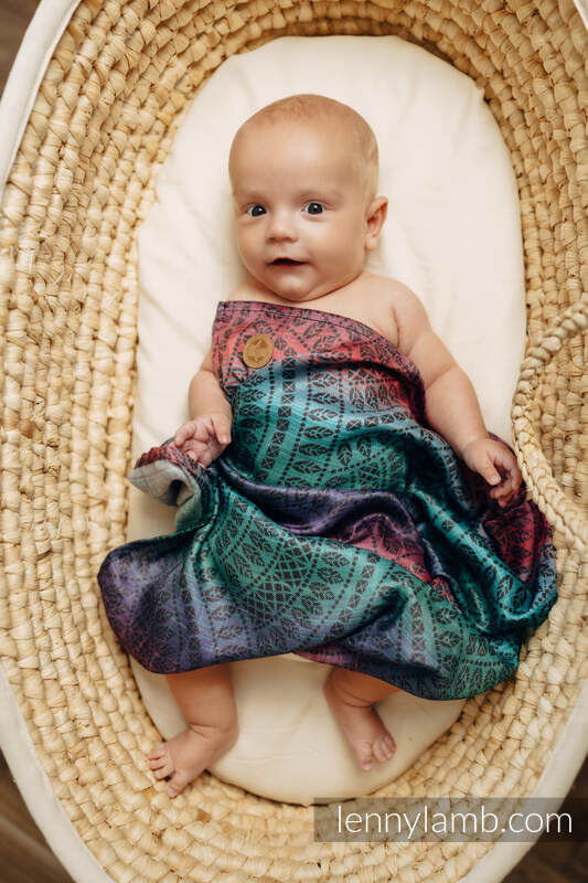 Mulldecke - PEACOCK'S TAIL - BLACK OPAL SMOKY (grad B) #babywearing