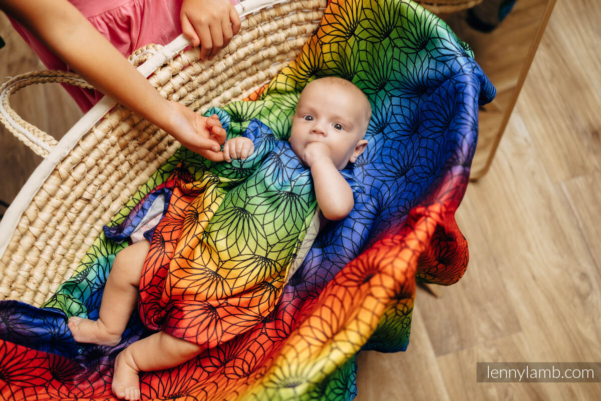 Mulldecke Maxi - RAINBOW LOTUS (grad B) #babywearing