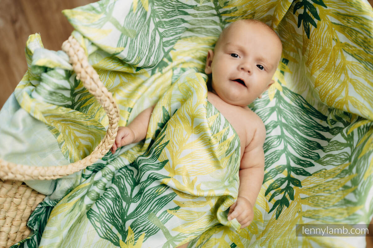 Mullwindel - RAINFOREST - LIME #babywearing