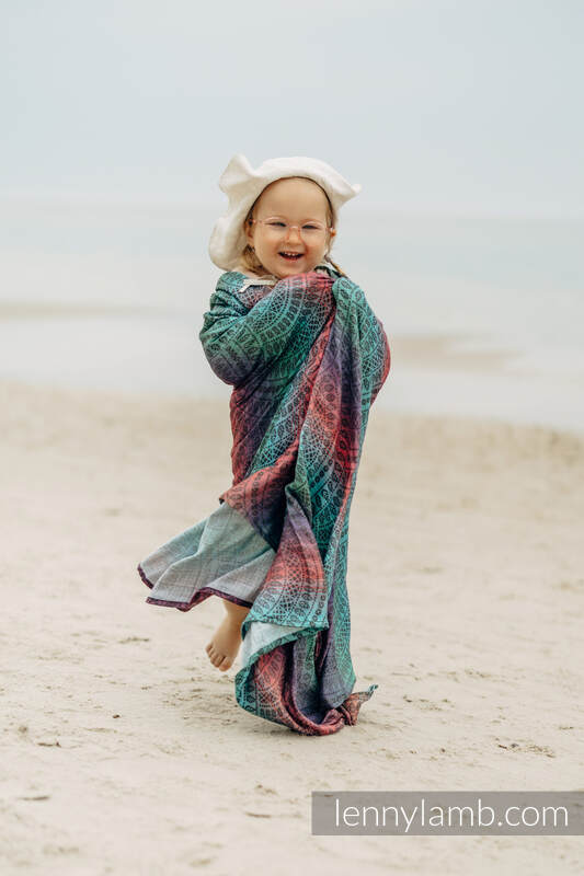 Mulldecke - PEACOCK'S TAIL - BLACK OPAL SMOKY (grad B) #babywearing