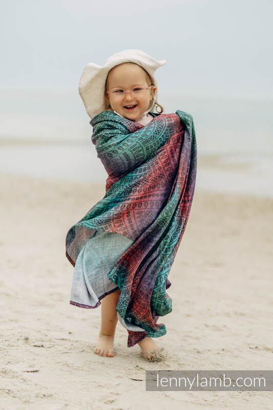 Mulldecke - PEACOCK'S TAIL - BLACK OPAL SMOKY (grad B) #babywearing