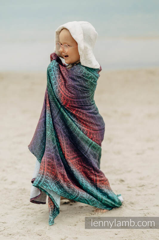 Mulldecke - PEACOCK'S TAIL - BLACK OPAL SMOKY (grad B) #babywearing