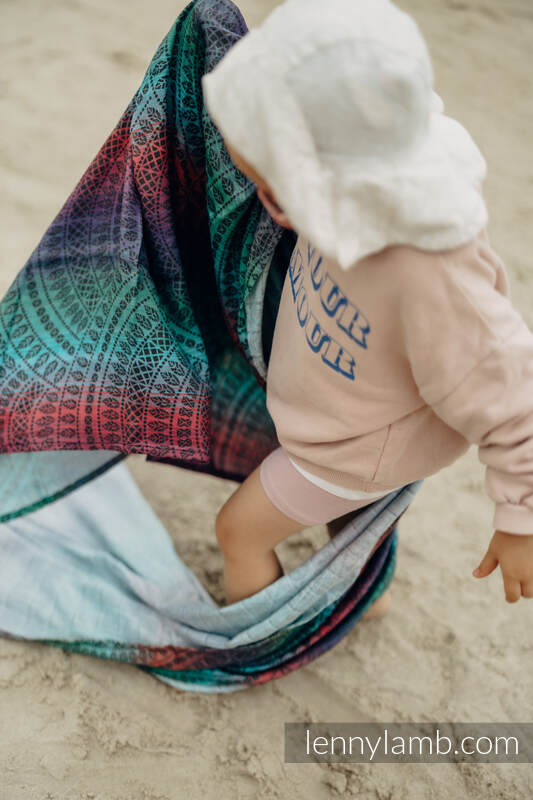 Mulldecke - PEACOCK'S TAIL - BLACK OPAL SMOKY (grad B) #babywearing