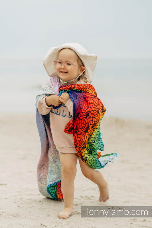 Mulldecke Maxi - RAINBOW LOTUS (grad B) #babywearing