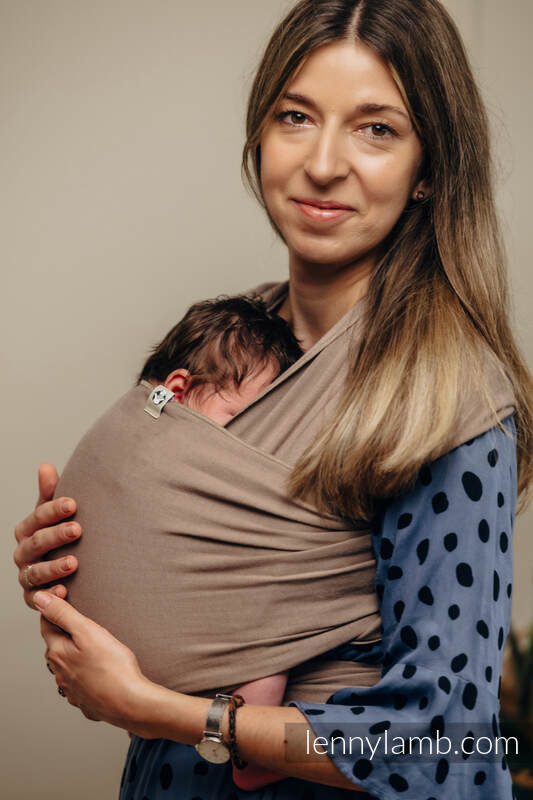 Fular elástico - Mocha - talla estándar 5.0 m #babywearing